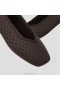  VIVAIA Square Cap V-Cut Flats (Margot 2.0) Płaskie buty brązowe