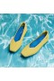 VIVAIA Buty do biegania Square Cap V-Cut Flats (Margot Walker) Buty płaskie Cytryna