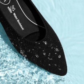  VIVAIA Pointed Cap Wodoodporne Baletki (Aria 5°) Płaskie Buty Czarne