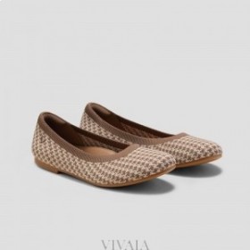  VIVAIA Okrągłe Płaskie Buty (Claire) Płaskie Buty Espresso Houndstooth