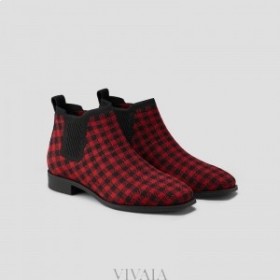  VIVAIA Square Cap Wodoodporne Botki Do Kostki (Ryan Pro) Buty Czerwone