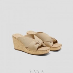  Sandały na koturnie VIVAIA Square-Toe (Laura) Sandały Nude Peach