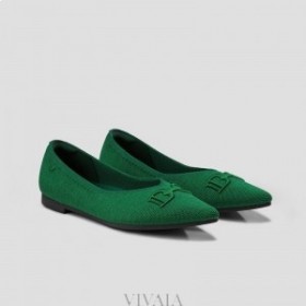  VIVAIA Szpiczaste Płaskie Buty (Ena 2.0) Zielone