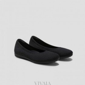 VIVAIA Okrągłe Płaskie Buty (Claire Walker) Czarne
