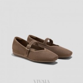 VIVAIA Buty do biegania Square Cap Mary-Jane (Margot Walker Mary-Jane) Buty płaskie Espresso