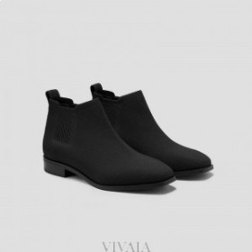  VIVAIA Square Cap Wodoodporne Botki Do Kostki (Ryan) Buty Czarne