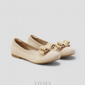  VIVAIA Okrągłe Płaskie Buty Toe (Claire) + Darmowa Kokarda Płaskie Buty Migdałowe