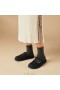  VIVAIA Papuci de lână cu vârf rotund (alun) Mules Black