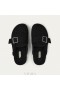  VIVAIA Papuci de lână cu vârf rotund (alun) Mules Black