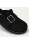  VIVAIA Papuci de lână cu vârf rotund (alun) Mules Black