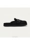  VIVAIA Papuci de lână cu vârf rotund (alun) Mules Black