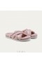  Papuci VIVAIA Furry Criss-Cross Strap (Hannah) Mules Pale Blush