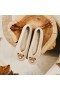  VIVAIA Pantofi plati cu șapcă pătrată din tricot din nurcă artificială (Margot2.0) Pantofi plat Latte - Urs