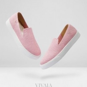  VIVAIA Adidași cu vârf rotund, pantofi sport, roz