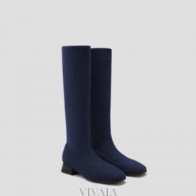  Cizme de lână hidrofuge până la genunchi VIVAIA (Tara Pro) Ghete Navy