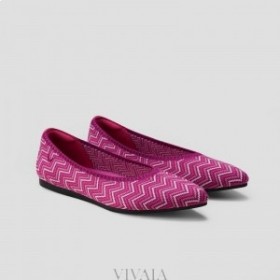  VIVAIA Balerini cu vârf ascuțit (Aria 5°) Pantofi plati Orhidee Multi Chevron