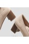 VIVAIA Almond Cap Block Heel (Tamia Block Heel) Vysoké topánky Mandľové