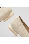  VIVAIA Square Cap Knot Loafers-Cream Ivory Poltopánky Biela