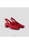  Sandále VIVAIA Square-Toe Block Heels (Melody Slingback) Červené