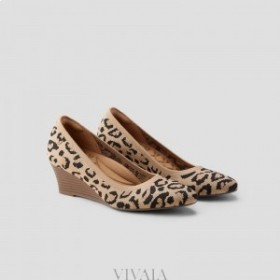 VIVAIA Almond Cap Wedge (Tamia Wedge Pro) Vysoké topánky Dark Leopard