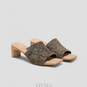  Sandále VIVAIA Square-Toe Block Heel (Jade Pro) Sandále Nude Peach Marbled