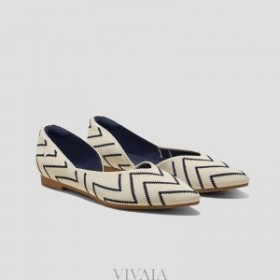 Ploché topánky VIVAIA Pointed Cap Flats (Melia) Biela