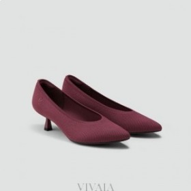  Vysoké topánky VIVAIA Pointed-Toe Kitten Heels (Stella) Červená