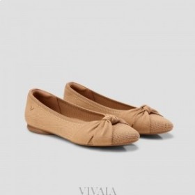  VIVAIA Mandľová čiapka s uzlíkmi (Bibi) ploché topánky Muškátový oriešok