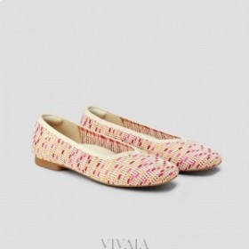  Štvorcová čiapka VIVAIA V-Cut Flats (Margot 2.0) Ploché topánky Ružová