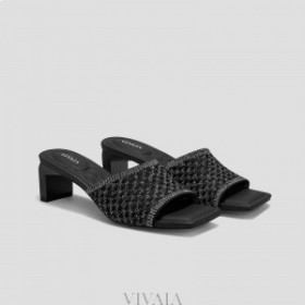  VIVAIA 스퀘어캡 블록힐 샌들(Juliet Pro) 샌들 블랙