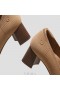 VIVAIA Almond Cap Heel (Tamia Block Heel) Visoke cipele Nutmeg