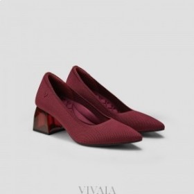 VIVAIA Visoke cipele sa šiljastom kapom (Aria Block Heel) Bordeaux