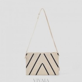  VIVAIA Lucy torba preko ramena-Chevron boje slonovače Torba za rame Chevron boje slonovače