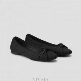  Ravne cipele VIVAIA Almond Cap Knotted (Bibi) Ravne cipele Crne
