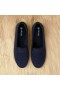  VIVAIA Rund-Toe Faux Mink-Knit Loafers Marinblå