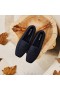  VIVAIA Square-Cap Faux Mink-Knit Loafers Marinblå