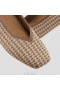  VIVAIA Square Cap V-Cut Flats (Margot 2.0) Platta skor Espresso Houndstooth