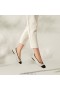  VIVAIA Square Cap V-Cut Flats (Margot 2.0) Platta skor Vit Svart