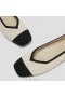  VIVAIA Square Cap V-Cut Flats (Margot 2.0) Platta skor Vit Svart