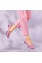  VIVAIA Spetsad Keps Balett Flats Platta Skor Rosa