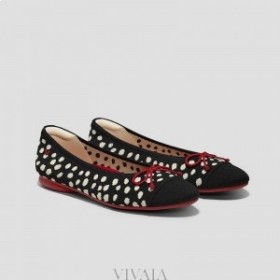  VIVAIA Almond Cap Bow Flats (Tiana) Platta skor Abstrakta prickar