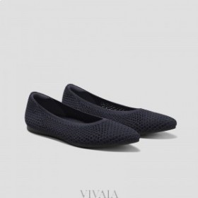 VIVAIA spetsig mössa Andas Mesh Balett Flats (Aria 5°) Platta skor Marinblå