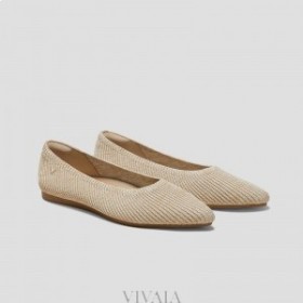  VIVAIA Spetsiga Keps Balett Flats (Aria 5° hampa) Platta skor Ränder