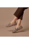  VIVAIA Kare Başlıklı Loafer'lar (Jackie) Alçak Ayakkabılar Koyu Leopar