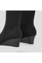  VIVAIA Kare Başlıklı Su Geçirmez Botlar (Margot Wedge Bootie) Botlar Siyah