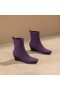  VIVAIA Kare Başlıklı Su Geçirmez Botlar (Margot Wedge Bootie) Botlar Patlıcan