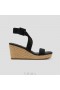  VIVAIA Kare Başlıklı Slingback Kamalı Sandaletler (Lyla) Sandaletler Siyah