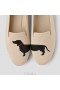  VIVAIA Yuvarlak Şapka İşlemeli Loafer (Audrey) Loafer Badem - Köpek