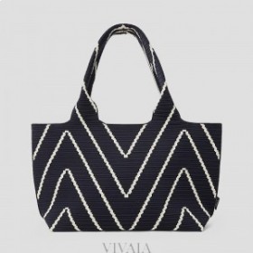  VIVAIA Wallace Tote-Koyu Chevron El Çantası Koyu