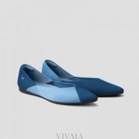  VIVAIA Sivri Burun V Kesim Düz Ayakkabılar (Valencia 2.0) Düz Ayakkabılar Cornflower&Nbsp;Ocean